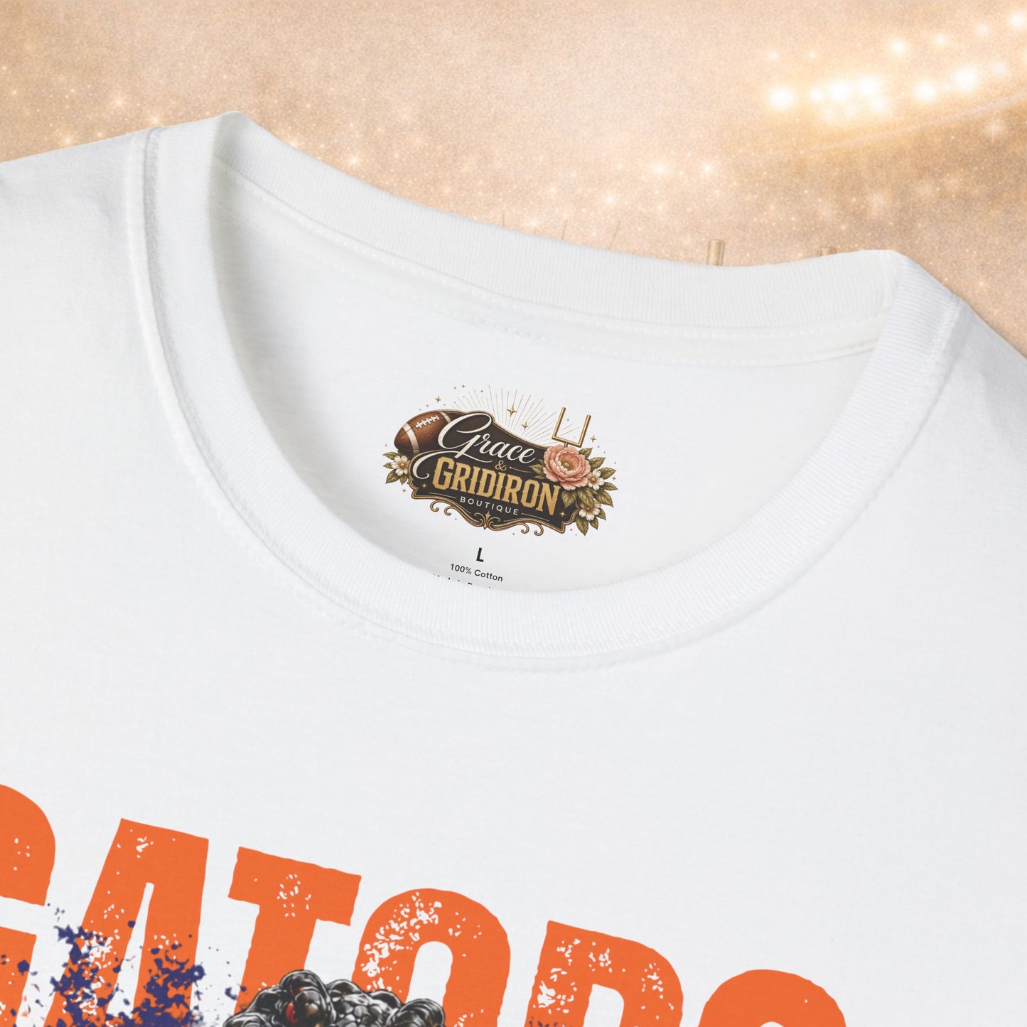 Touchdown Terror | Fierce Football Mascot Design | Orange Blue Team Spirit Graphic