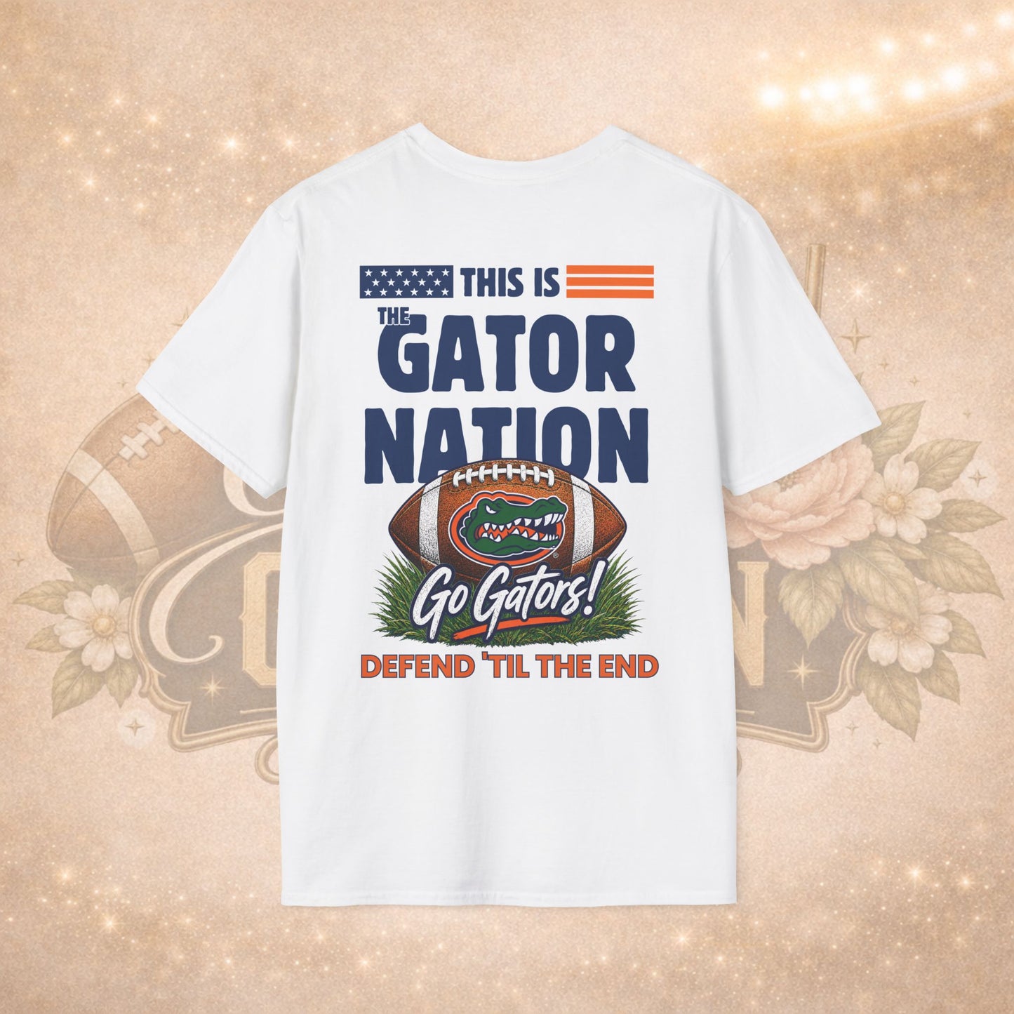 Gator Nation Football T-Shirt | Florida Football Game Day Tee | Go Gators Fan Apparel | Orange Blue Stadium Graphic Shirt