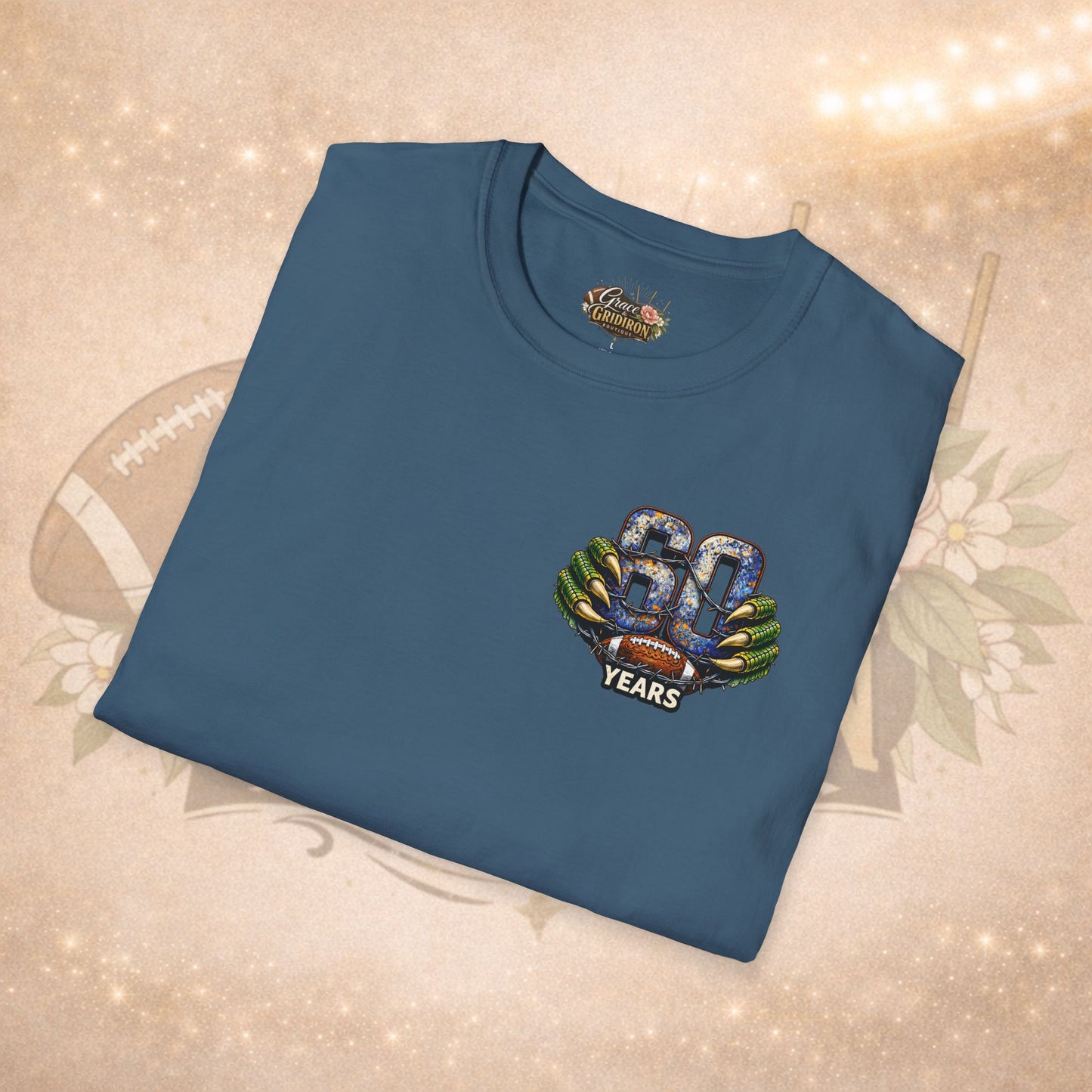 60 Years of Hits Hustle & Heart Shirt | Vintage Football Game Day Tee | Gator Pride Anniversary Graphic Shirt