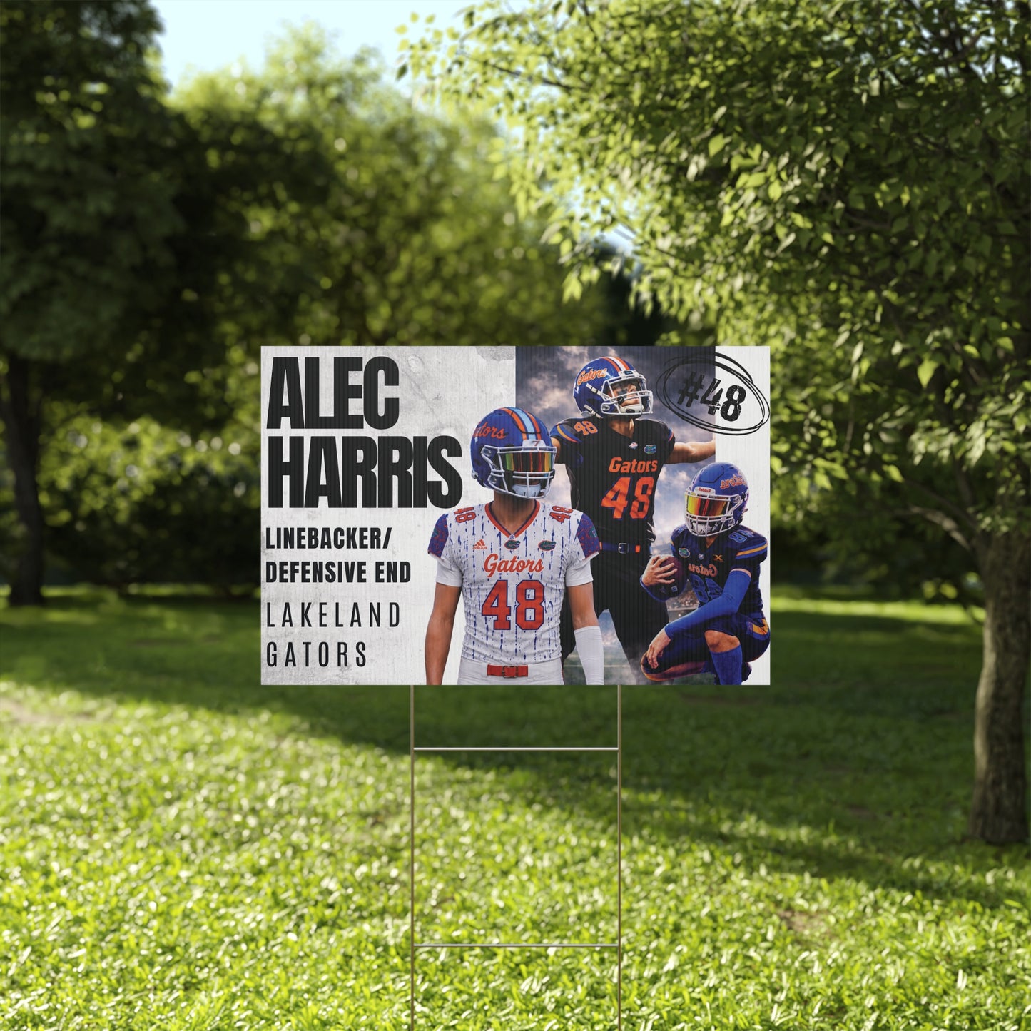 Personalized Player Yard Sign | Custom Football Yard Sign | Football Senior Night Sign | Team Spirit Lawn Sign | Game Day Player Poster
