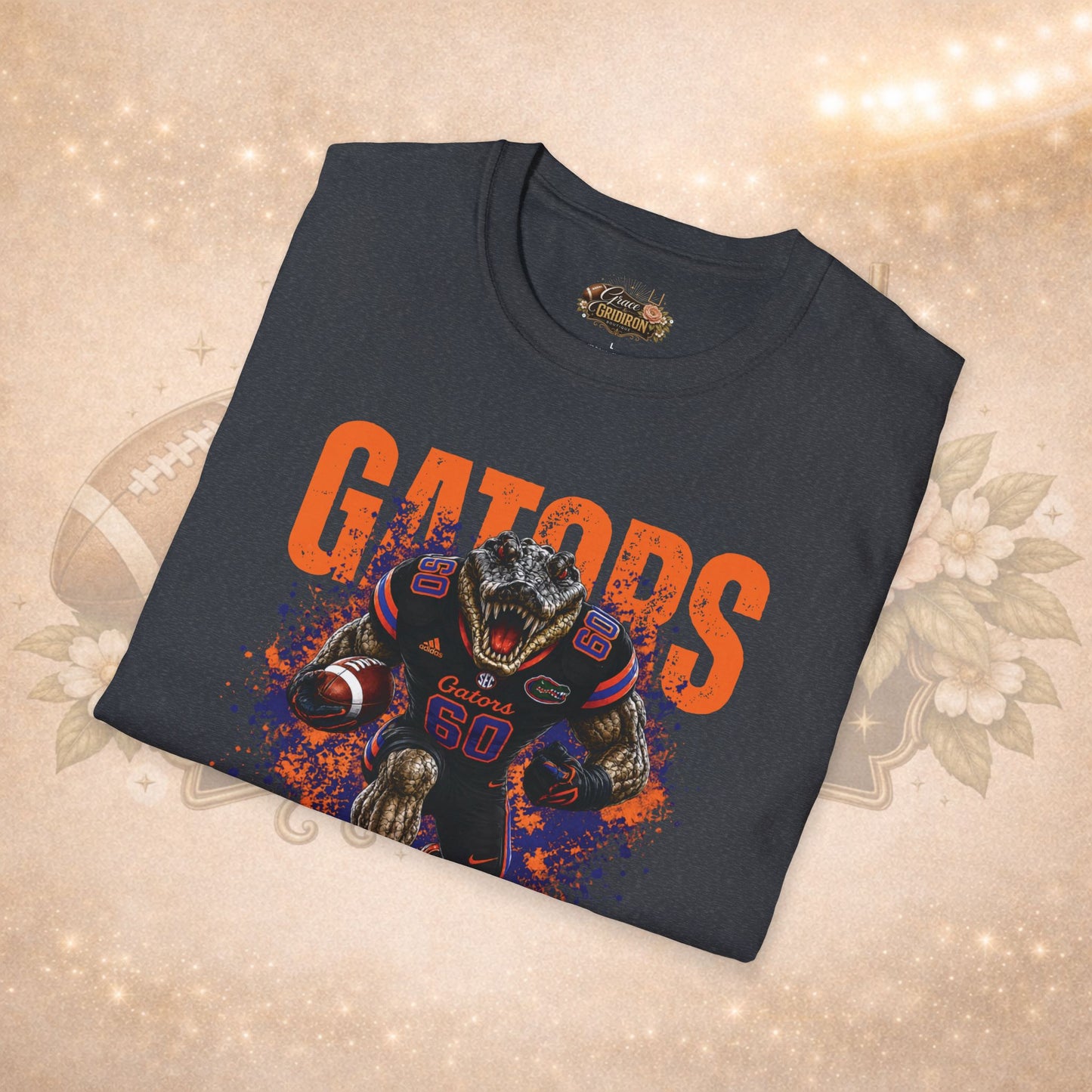 Touchdown Terror | Fierce Football Mascot Design | Orange Blue Team Spirit Graphic