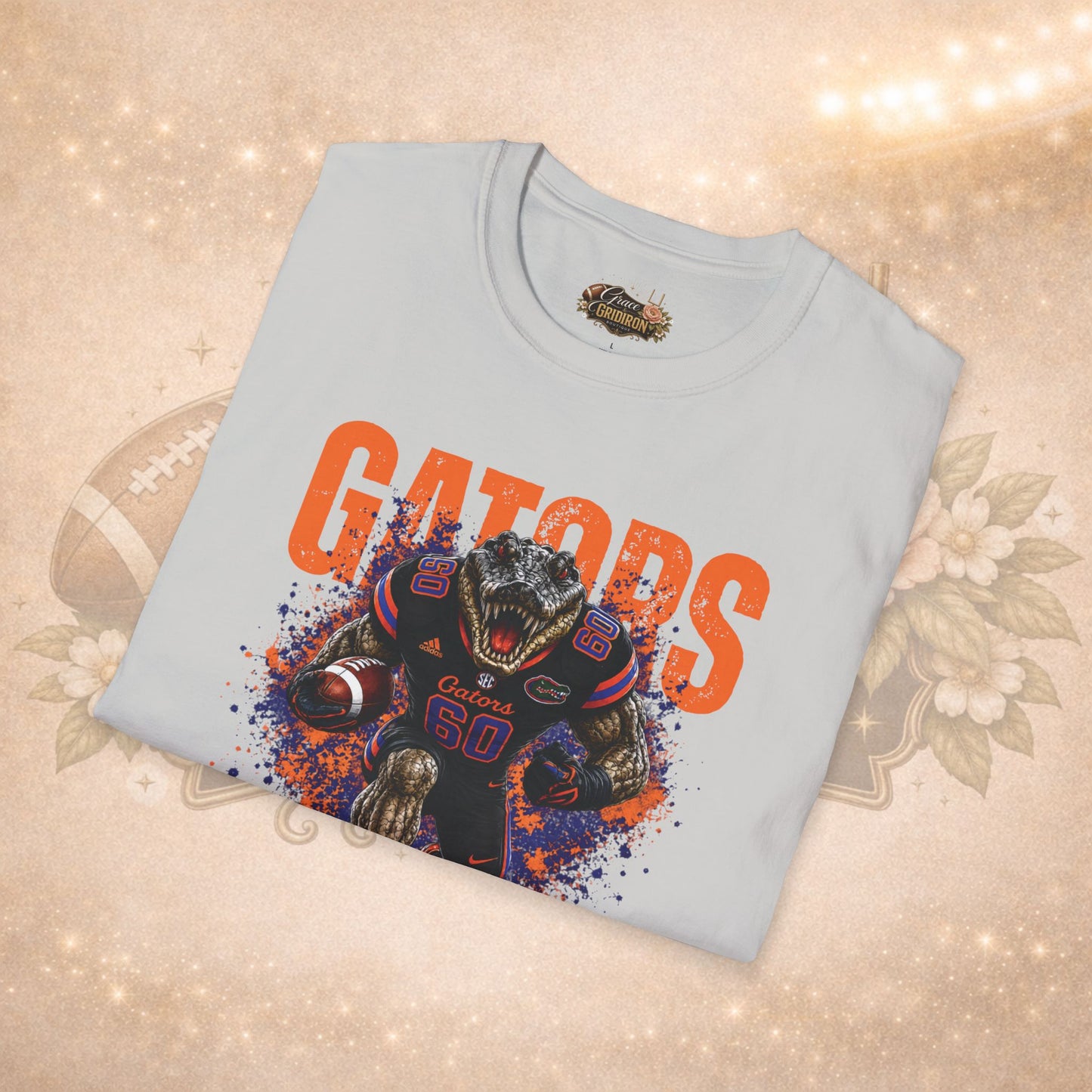 Touchdown Terror | Fierce Football Mascot Design | Orange Blue Team Spirit Graphic