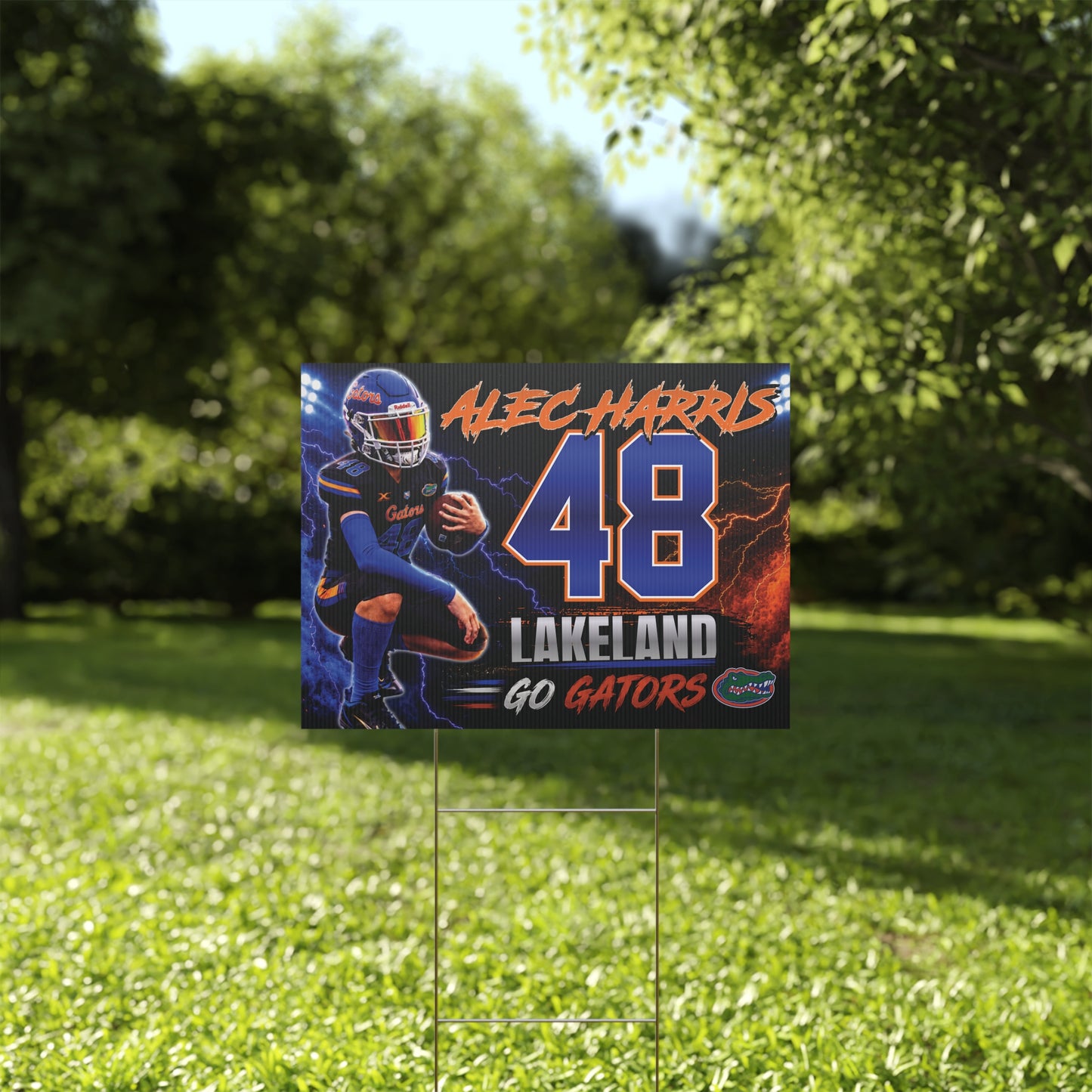 Personalized Player Yard Sign | Custom Football Yard Sign | Football Senior Night Sign | Team Spirit Lawn Sign | Game Day Player Poster