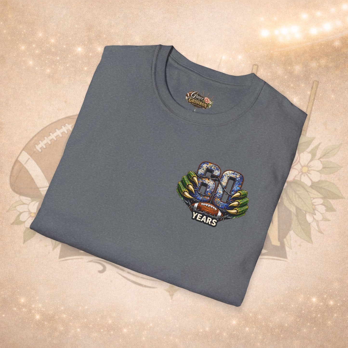 60 Years of Hits Hustle & Heart Shirt | Vintage Football Game Day Tee | Gator Pride Anniversary Graphic Shirt