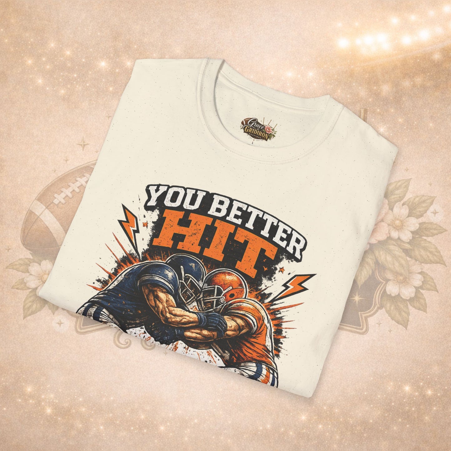 You Better Hit Somebody Shirt | Football Game Day Tee | Vintage Gridiron Graphic Shirt | Football Fan Apparel