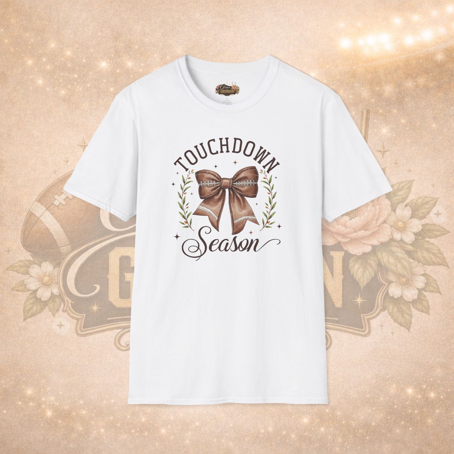 Touchdown Season Shirt | Football Bow Tee | Game Day Shirt | Football Mom Shirt | Cute Fall Football Tee