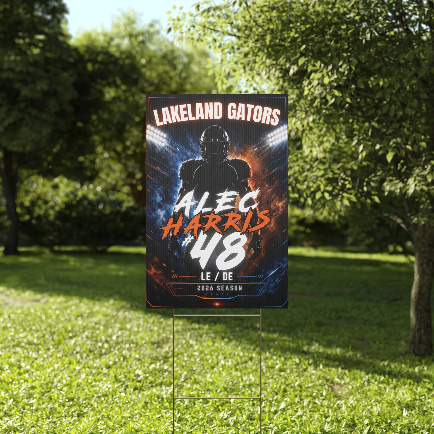 Personalized Player Yard Sign | Custom Football Yard Sign | Football Senior Night Sign | Team Spirit Lawn Sign | Game Day Player Poster