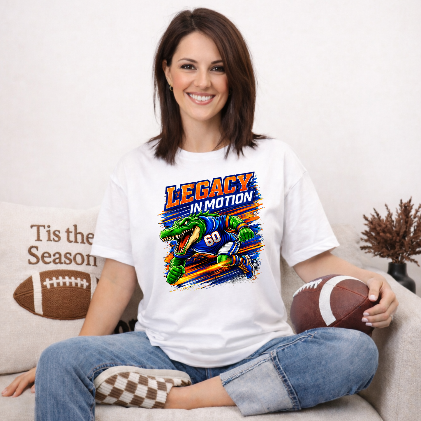 Lakeland Gators Legacy in Motion Shirt | Football Mom Tee | Game Day Shirt | Gator Fan Apparel | Sports Graphic Tee | Unisex T-Shirt