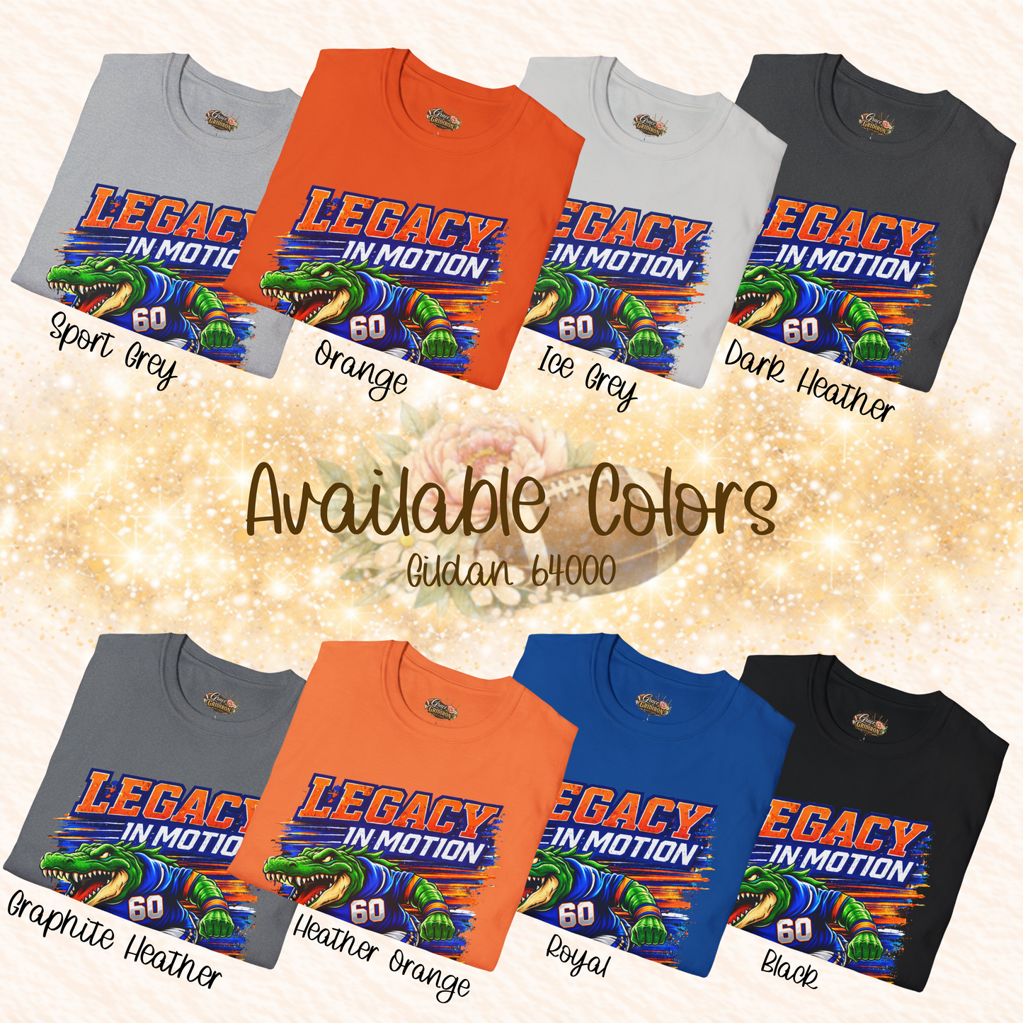Lakeland Gators Legacy in Motion Shirt | Football Mom Tee | Game Day Shirt | Gator Fan Apparel | Sports Graphic Tee | Unisex T-Shirt