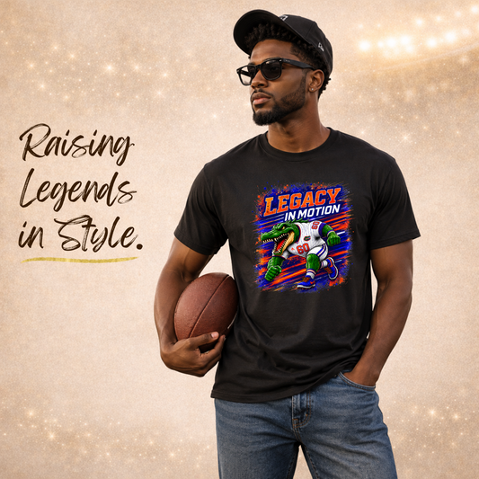 Lakeland Gators Legacy in Motion Shirt | Football Mom Tee | Game Day Shirt | Gator Fan Apparel | Sports Graphic Tee | Unisex T-Shirt