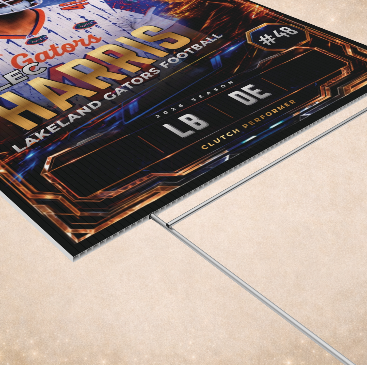 Personalized Player Yard Sign | Custom Football Yard Sign | Football Senior Night Sign | Team Spirit Lawn Sign | Game Day Player Poster