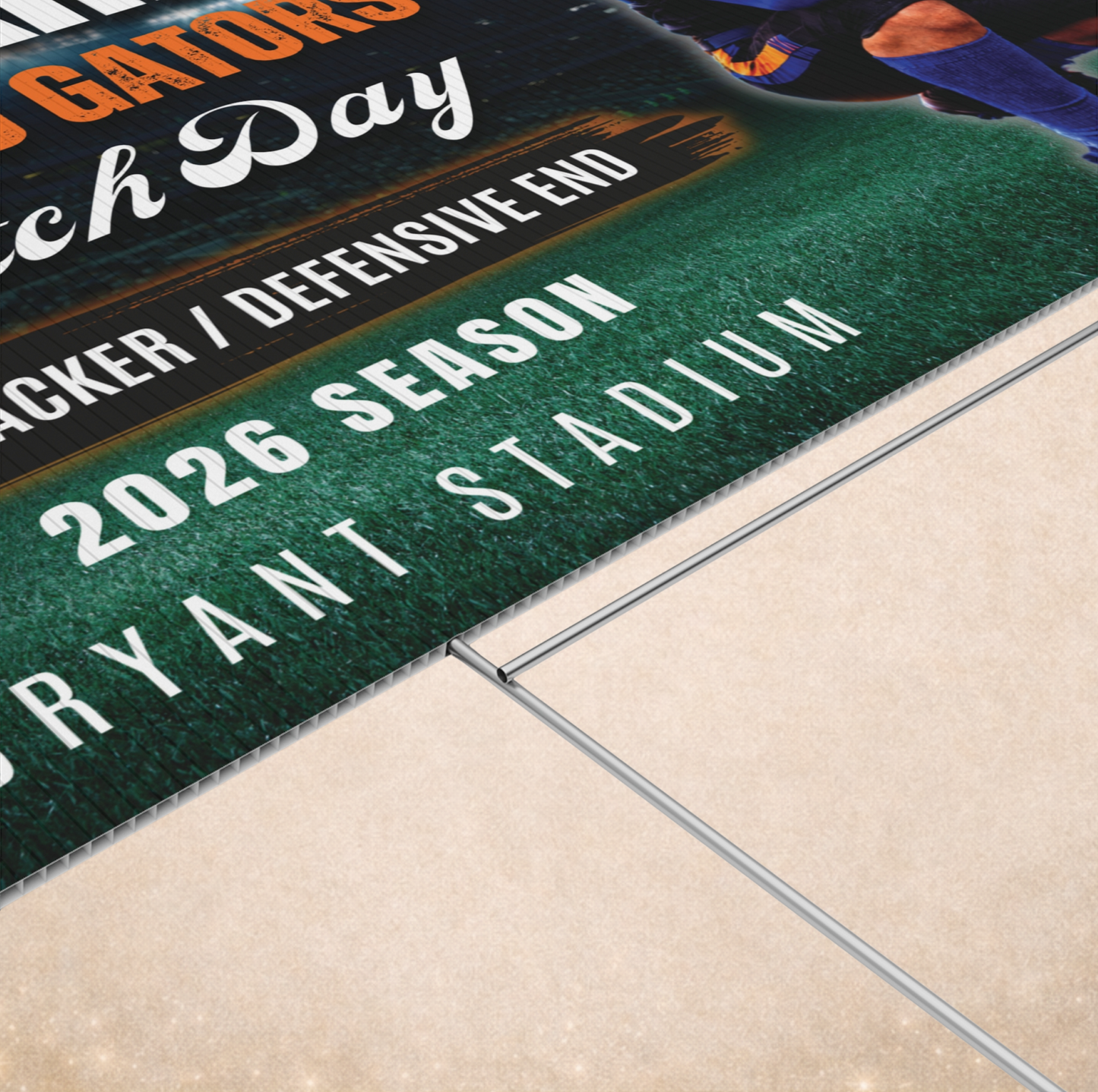 Personalized Player Yard Sign | Custom Football Yard Sign | Football Senior Night Sign | Team Spirit Lawn Sign | Game Day Player Poster