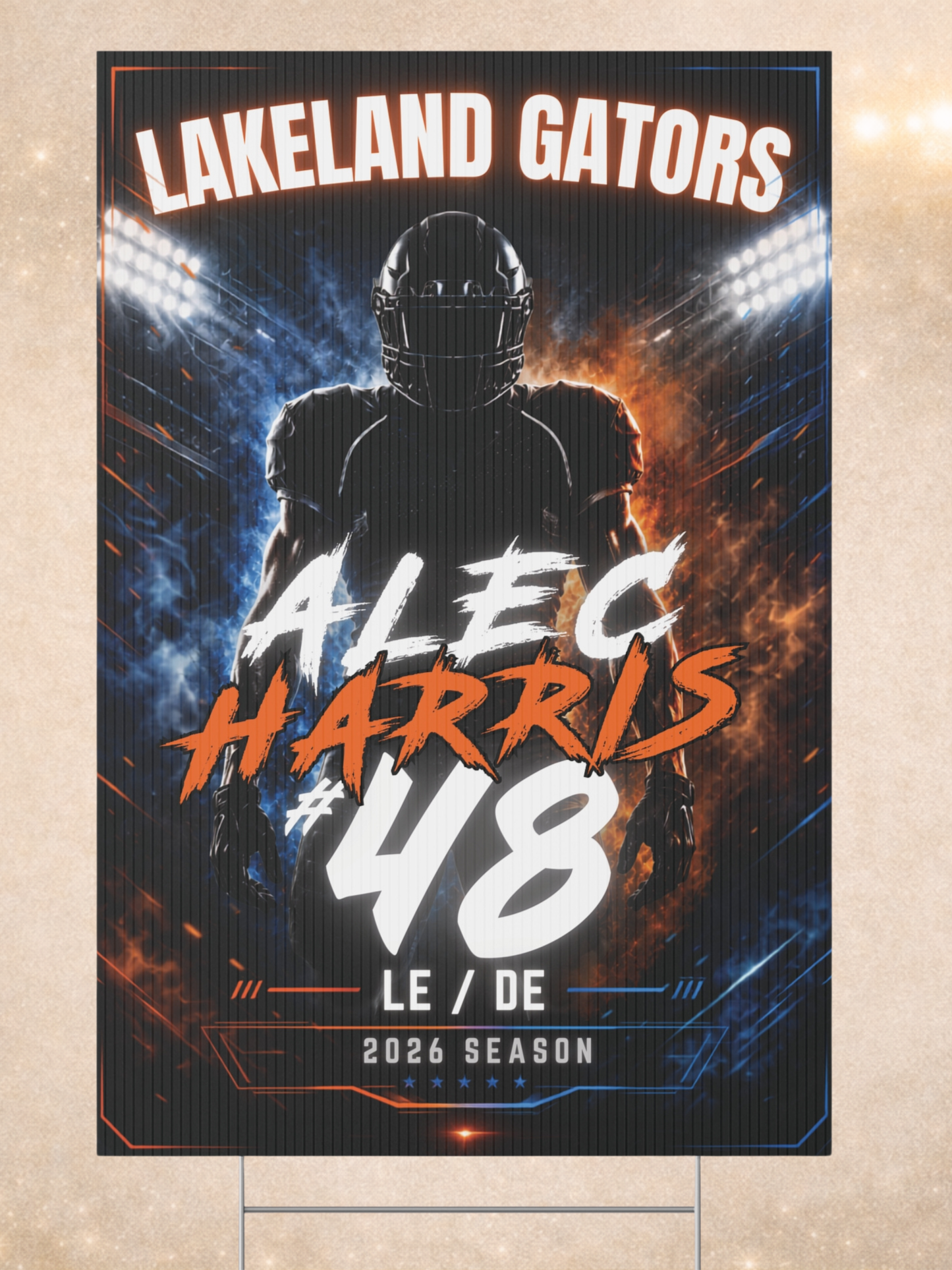 Personalized Player Yard Sign | Custom Football Yard Sign | Football Senior Night Sign | Team Spirit Lawn Sign | Game Day Player Poster