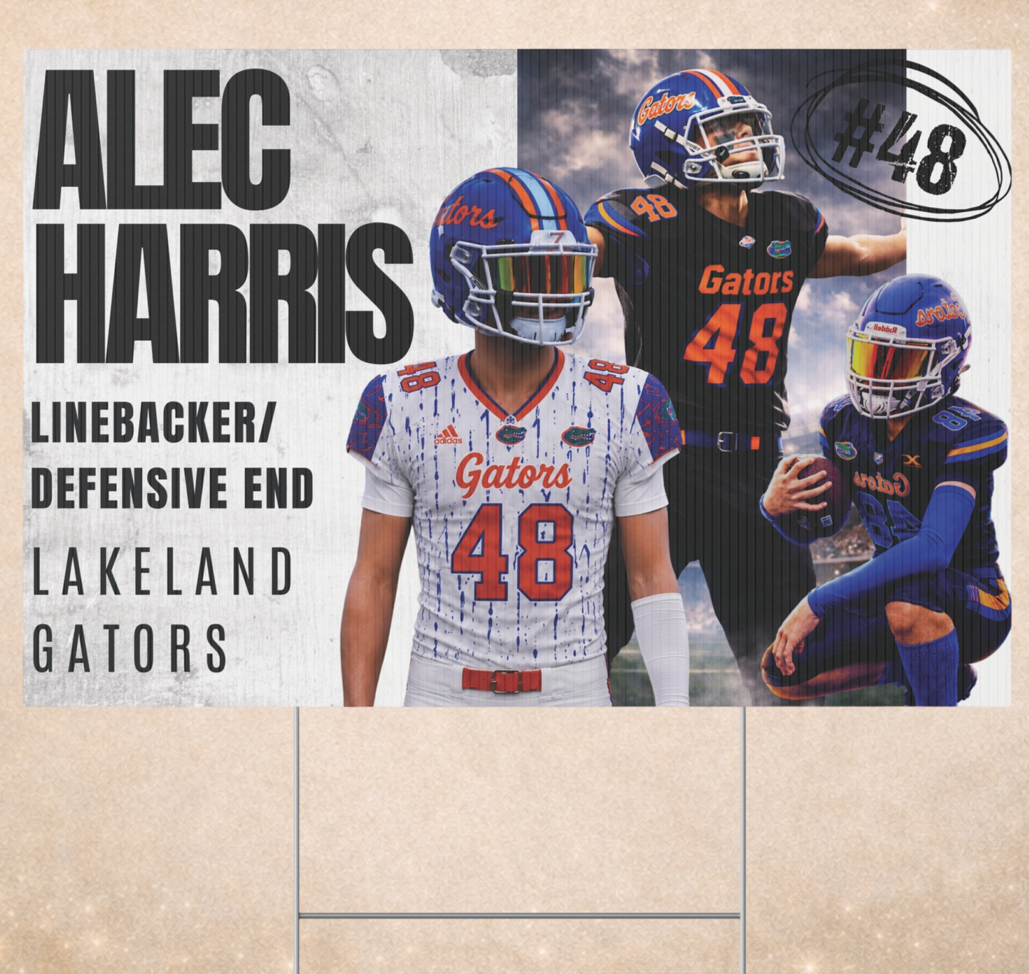 Personalized Player Yard Sign | Custom Football Yard Sign | Football Senior Night Sign | Team Spirit Lawn Sign | Game Day Player Poster