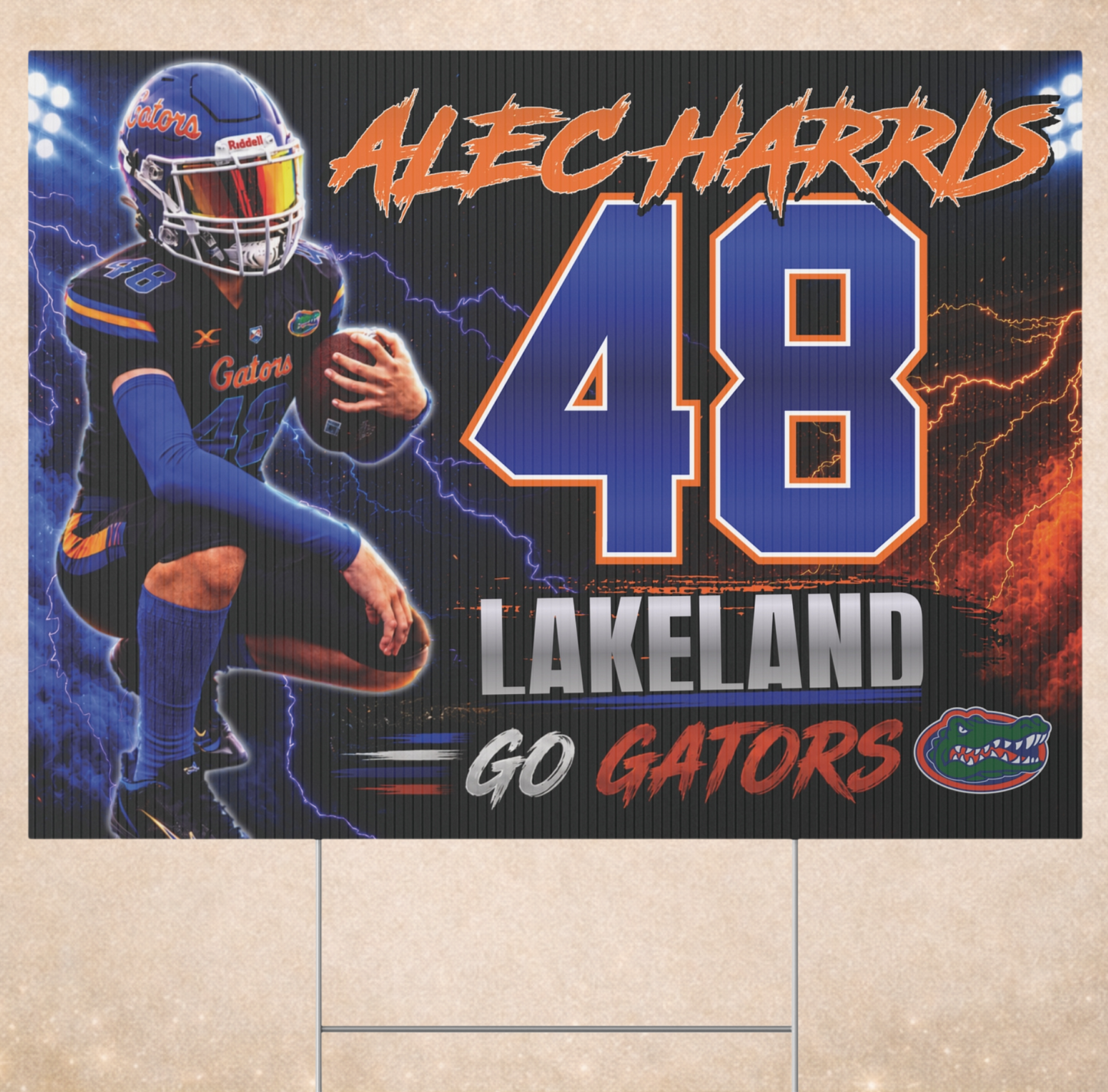 Personalized Player Yard Sign | Custom Football Yard Sign | Football Senior Night Sign | Team Spirit Lawn Sign | Game Day Player Poster