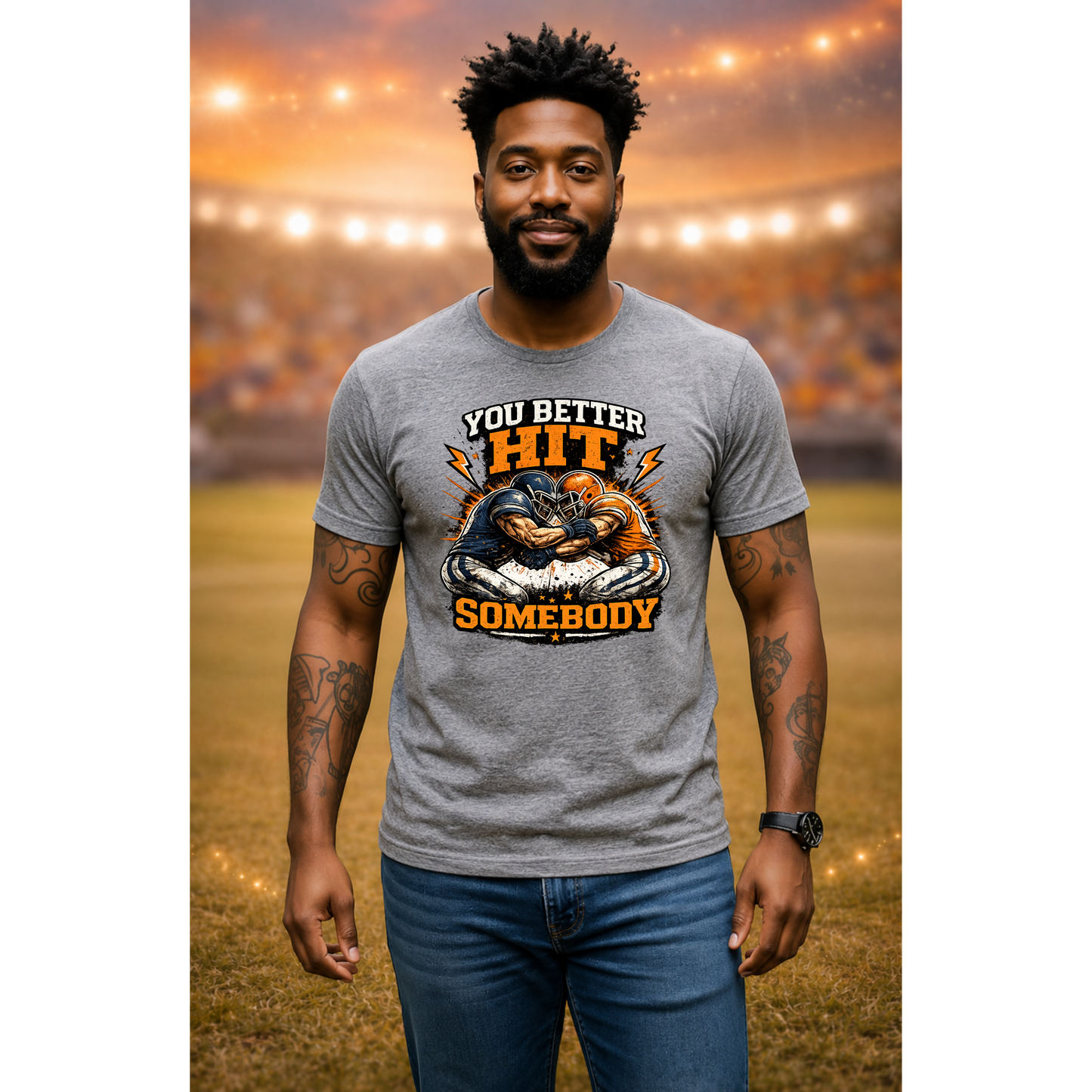 You Better Hit Somebody Shirt | Football Game Day Tee | Vintage Gridiron Graphic Shirt | Football Fan Apparel