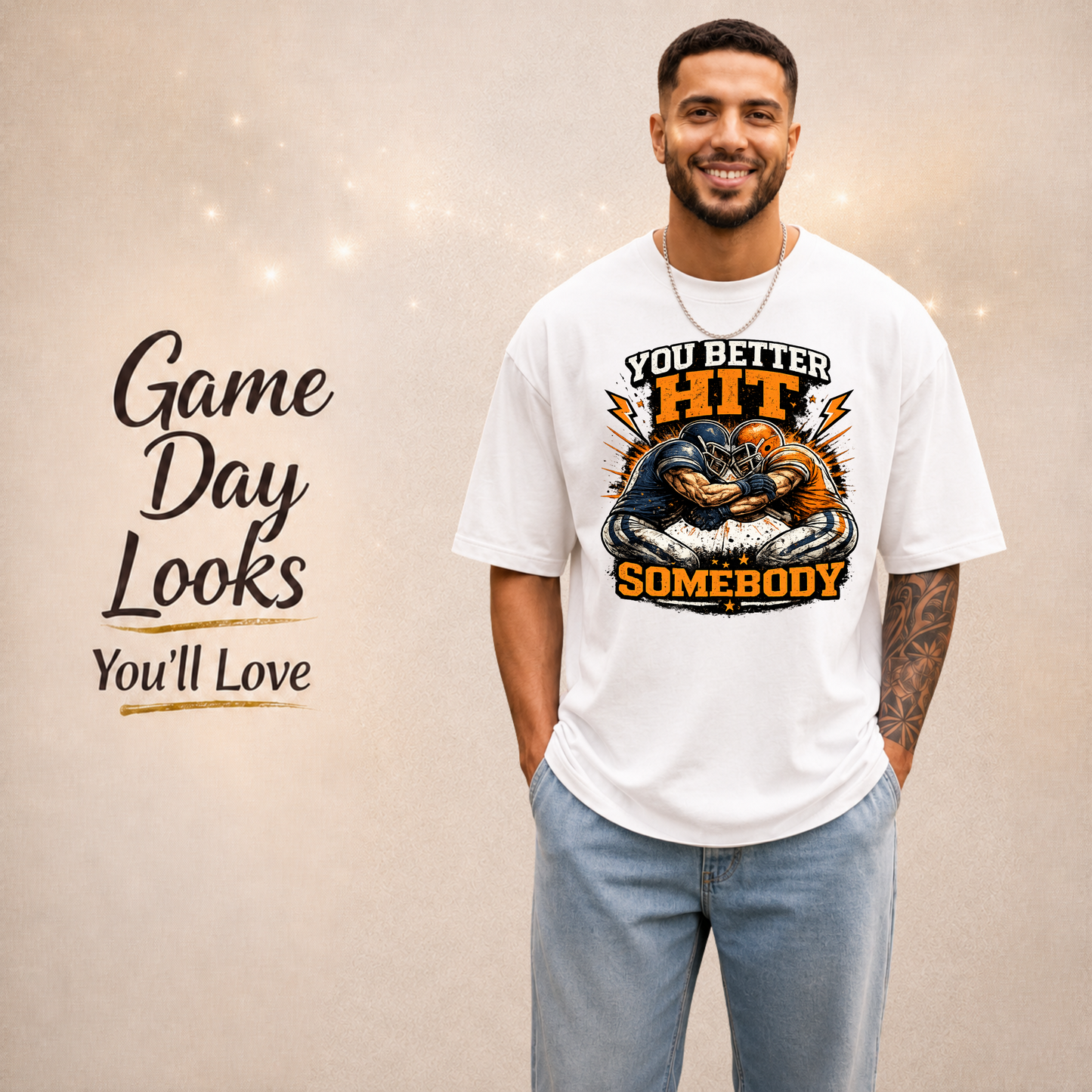 You Better Hit Somebody Shirt | Football Game Day Tee | Vintage Gridiron Graphic Shirt | Football Fan Apparel