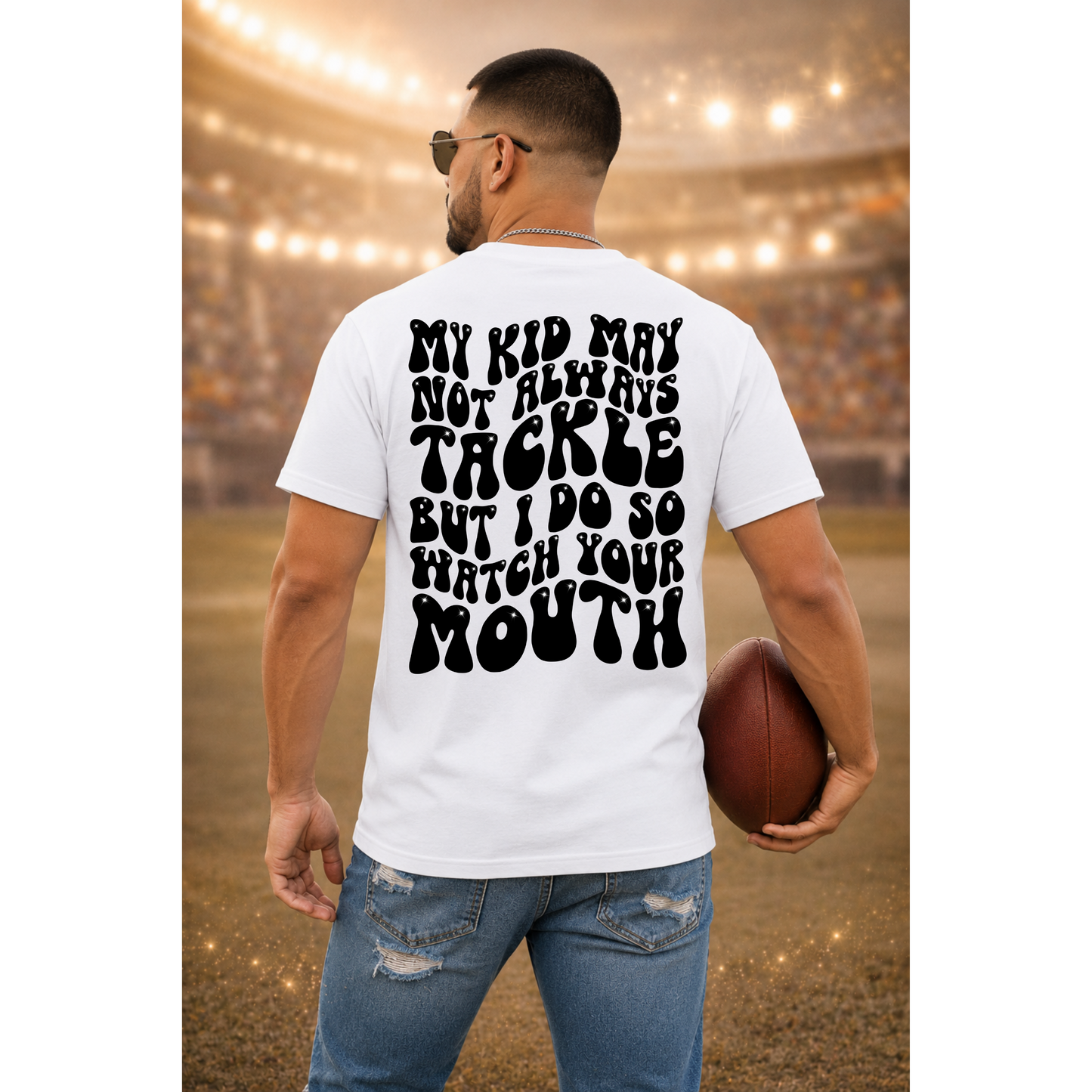 My Kid May Not Always Tackle But I Do Shirt | Funny Football Mom Tee | Game Day Sports Mom Apparel | Stadium Shirt