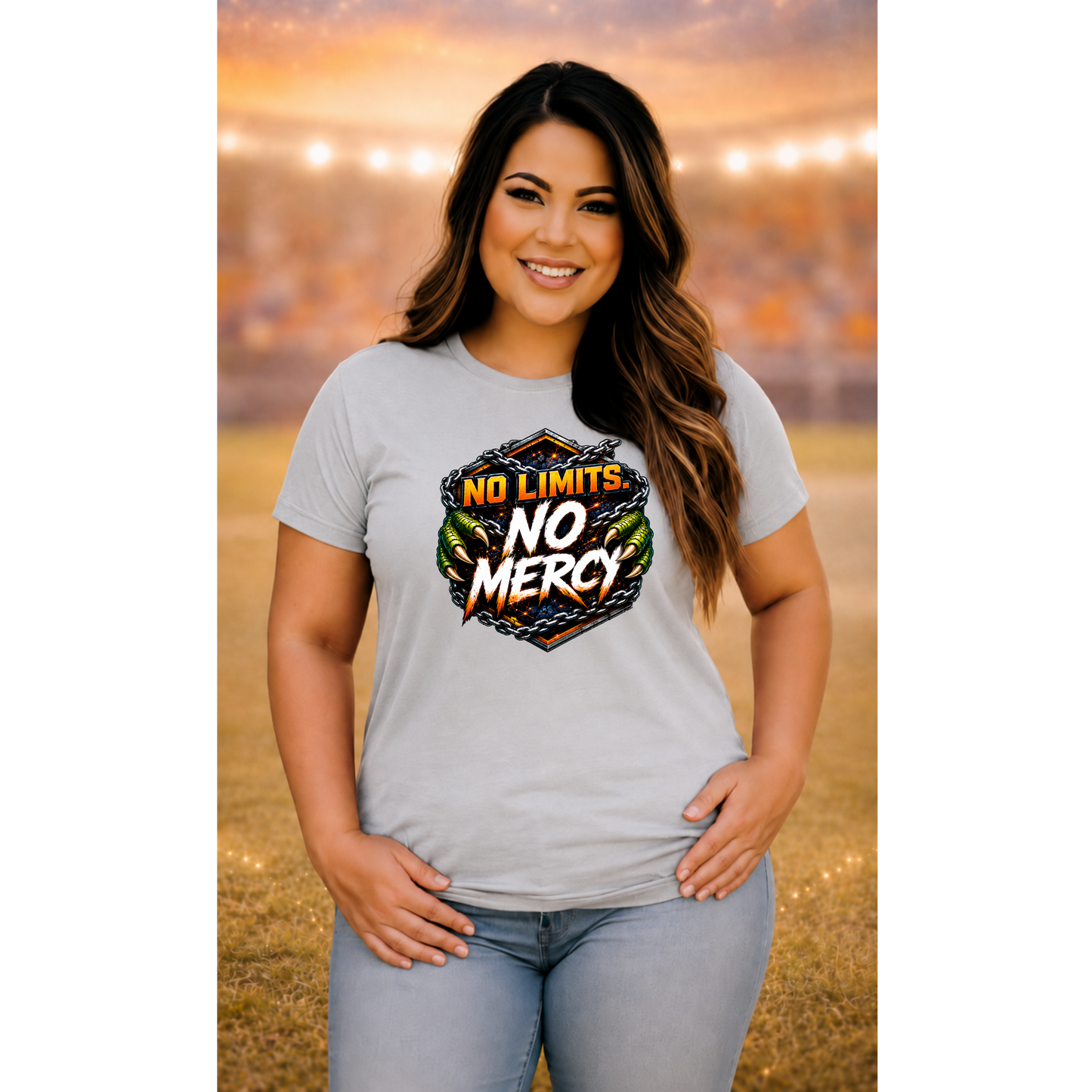 No Limits No Mercy Shirt | Football Motivation Tee | Fierce Game Day Graphic Shirt | Football Fan Apparel