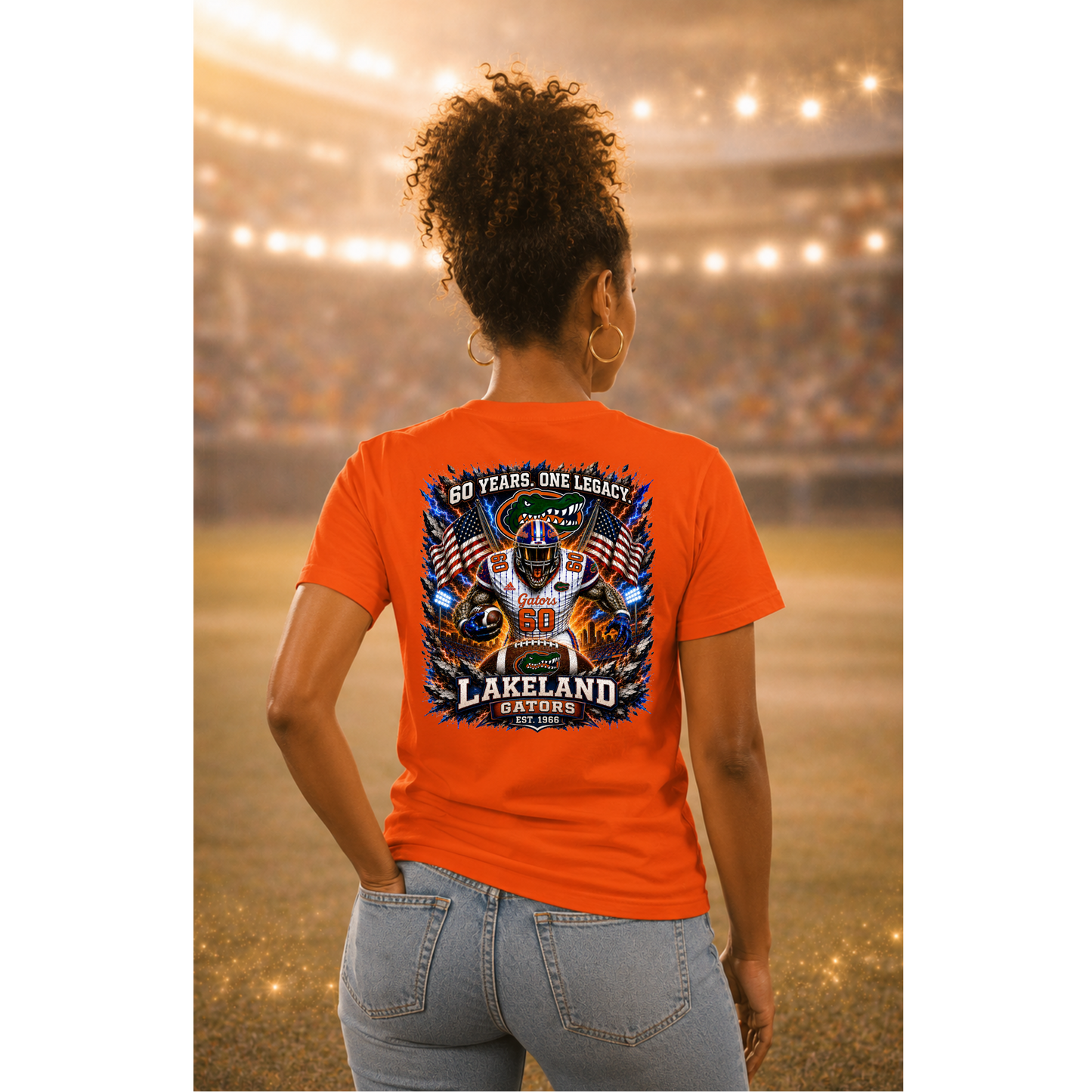 60 Years One Legacy Football Tee | Lakeland Gators Legacy Shirt | Vintage Game Day Football Graphic Apparel