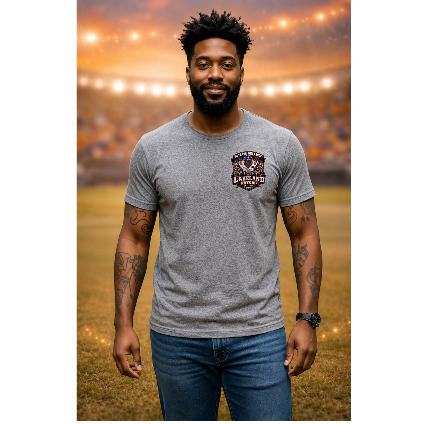 60 Years One Legacy Football Tee | Lakeland Gators Legacy Shirt | Vintage Game Day Football Graphic Apparel