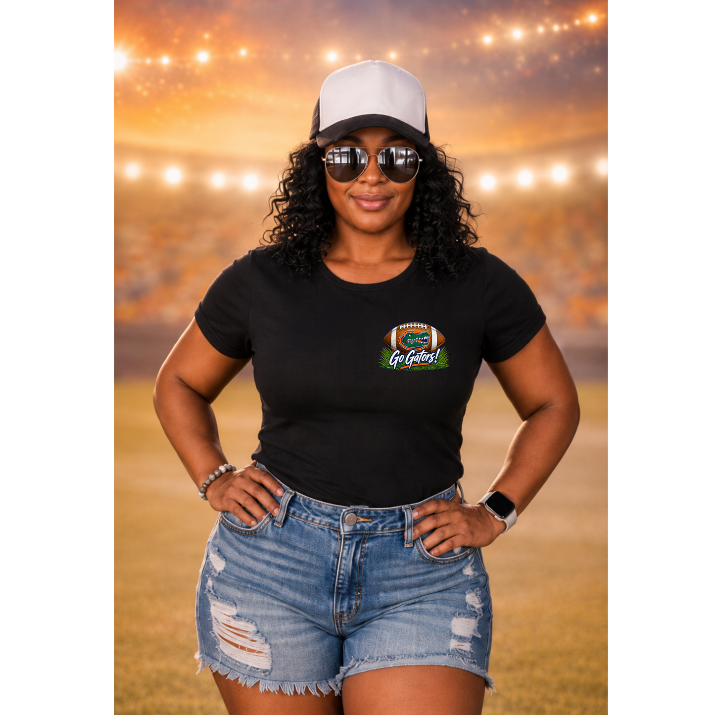 Gator Nation Football T-Shirt | Florida Football Game Day Tee | Go Gators Fan Apparel | Orange Blue Stadium Graphic Shirt