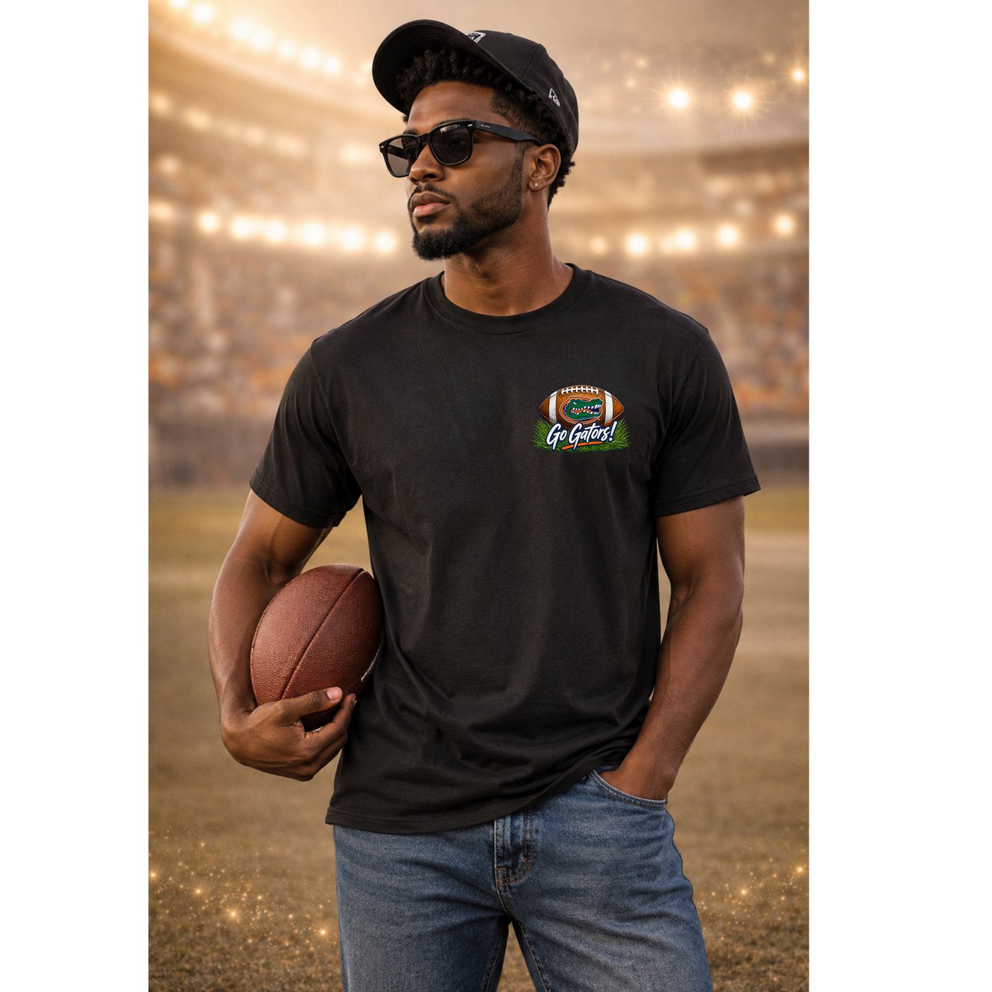Gator Nation Football T-Shirt | Florida Football Game Day Tee | Go Gators Fan Apparel | Orange Blue Stadium Graphic Shirt