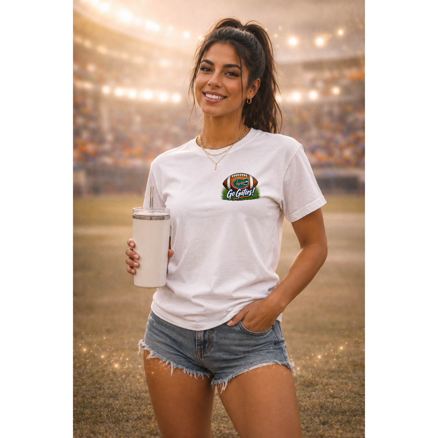 Gator Nation Football T-Shirt | Florida Football Game Day Tee | Go Gators Fan Apparel | Orange Blue Stadium Graphic Shirt