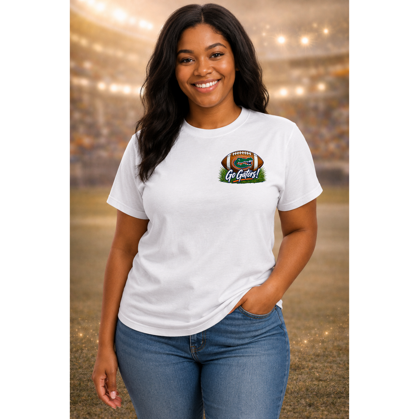 Gator Nation Football T-Shirt | Florida Football Game Day Tee | Go Gators Fan Apparel | Orange Blue Stadium Graphic Shirt