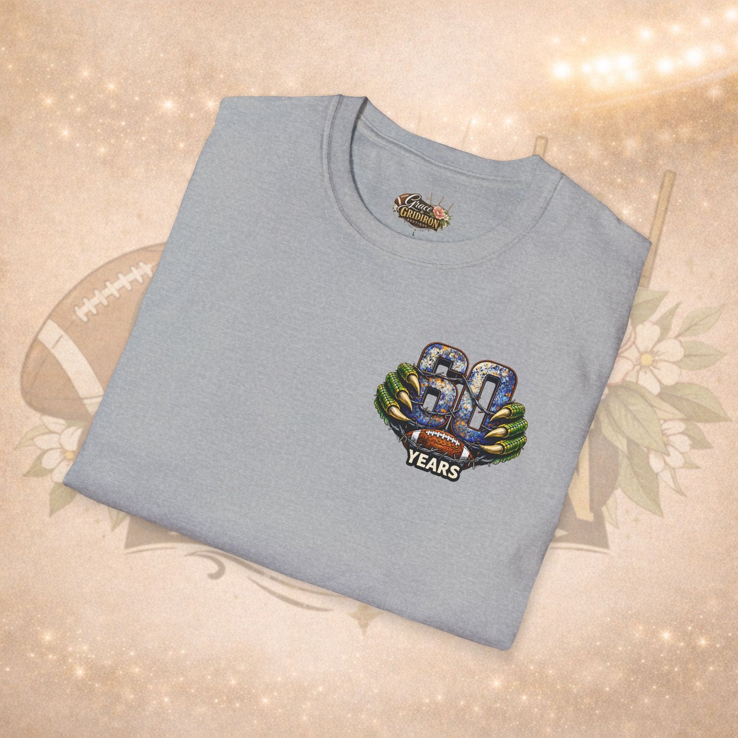 60 Years of Hits Hustle & Heart Shirt | Vintage Football Game Day Tee | Gator Pride Anniversary Graphic Shirt