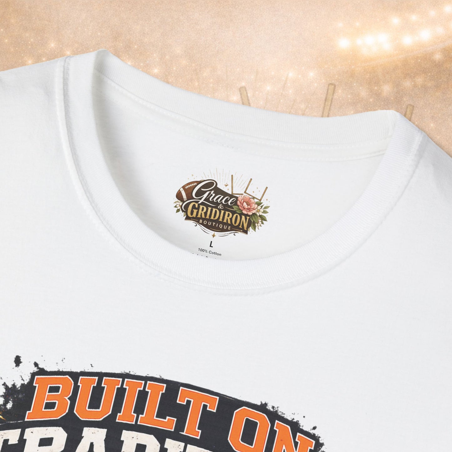Built on Tradition Powered by Grit Football Tee | Vintage Gator Mascot Game Day Shirt | Football Mom Apparel