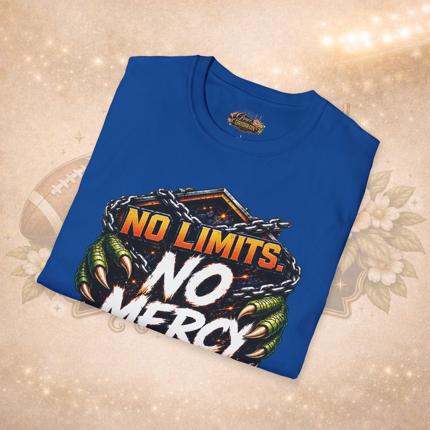 No Limits No Mercy Shirt | Football Motivation Tee | Fierce Game Day Graphic Shirt | Football Fan Apparel