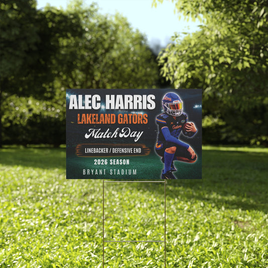 Personalized Player Yard Sign | Custom Football Yard Sign | Football Senior Night Sign | Team Spirit Lawn Sign | Game Day Player Poster