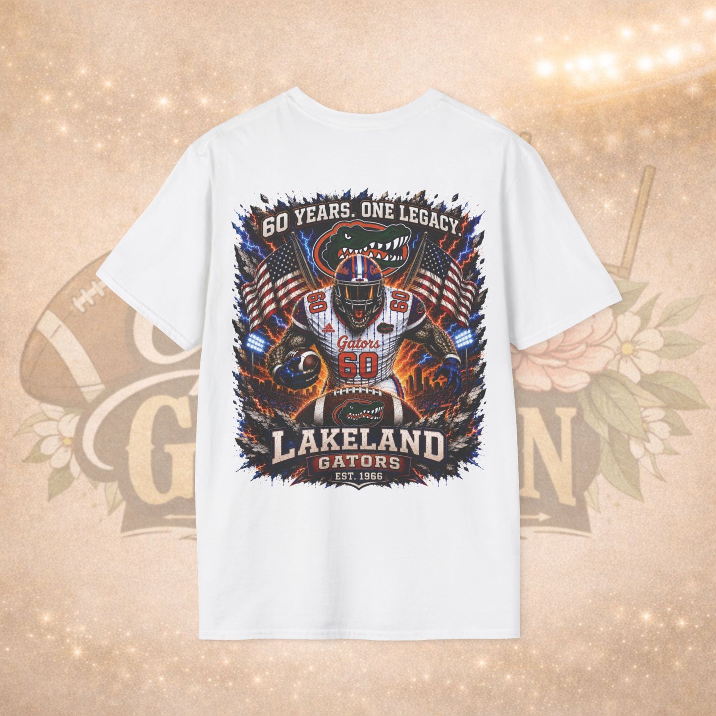 60 Years One Legacy Football Tee | Lakeland Gators Legacy Shirt | Vintage Game Day Football Graphic Apparel
