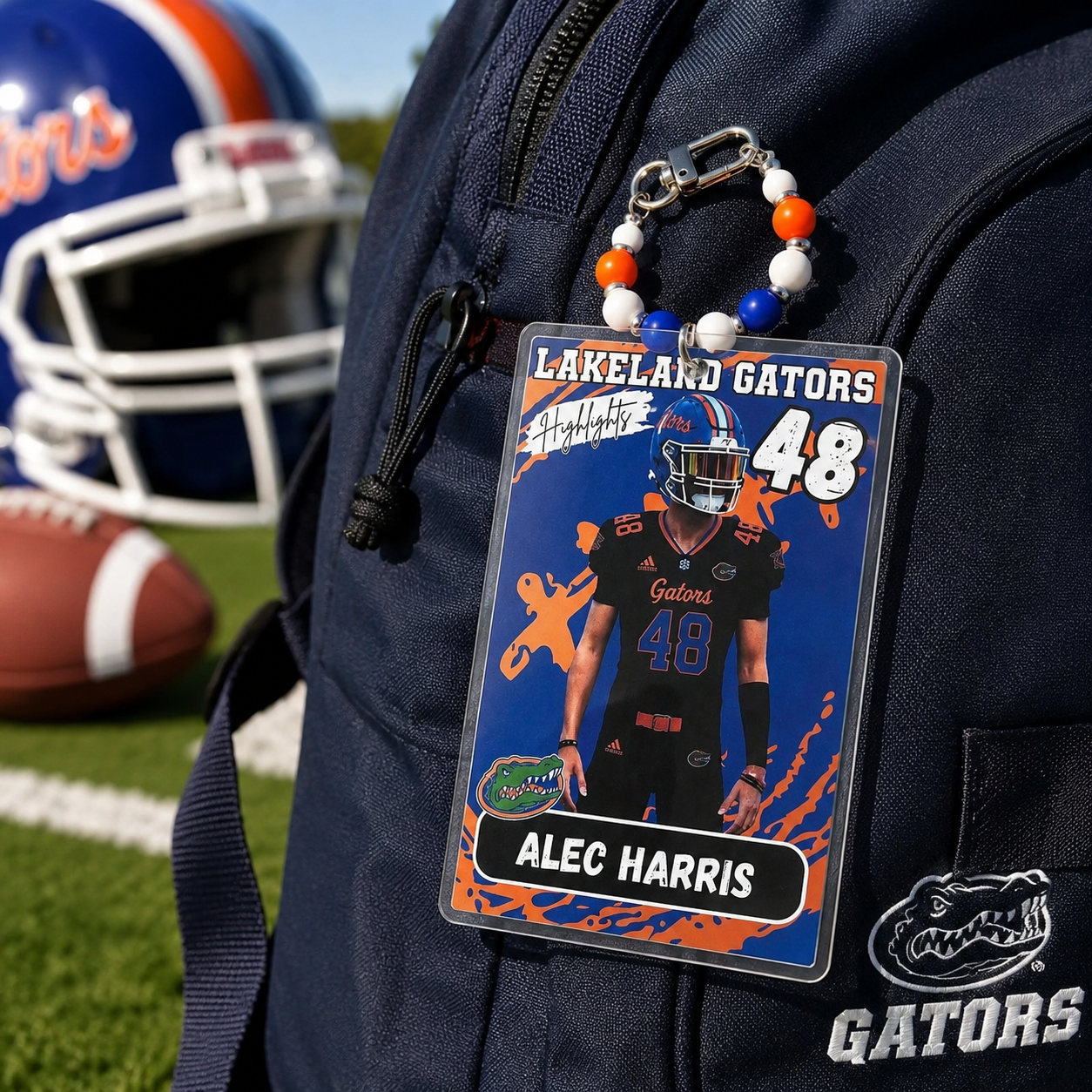 Personalized Football/Cheer Roster Tag | Custom Player Photo, Team Roster & Schedule Tag